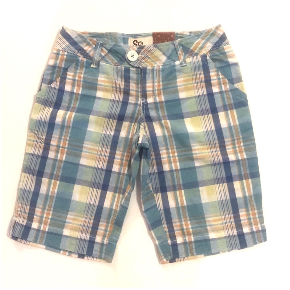 So Plaid Bermuda Shorts